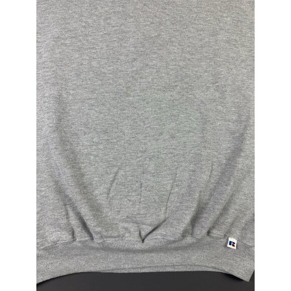 Vintage Y2K Russell Athletic Blank Gray Crewneck Sweater Streetwear Hype 2XL - Picture 6 of 10